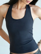 Women's Soft Halter Neck Top - Black
