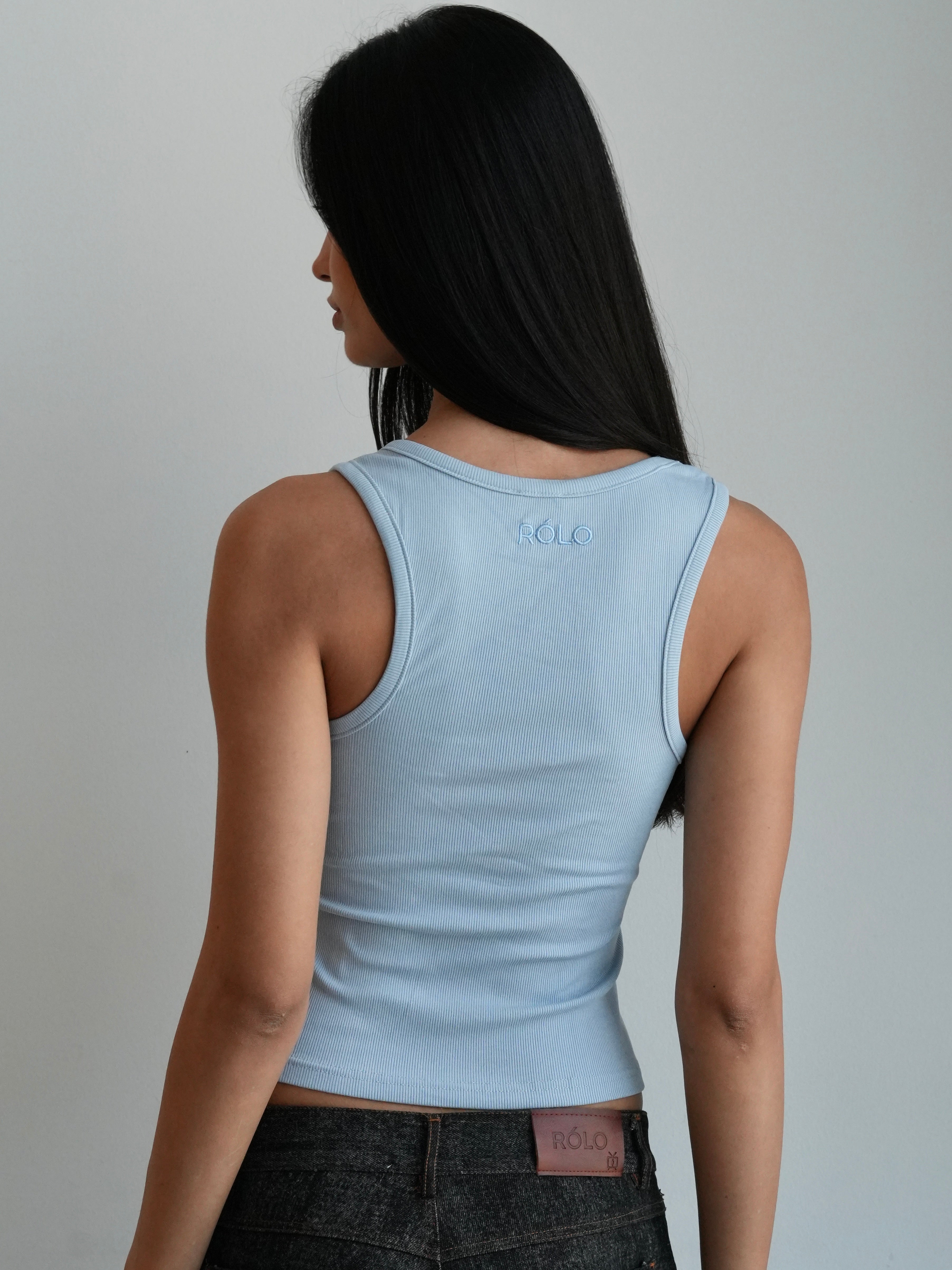 Women’s Ribbed Tank Top - Blue