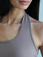 Women's Soft Halter Neck Top - Mocha