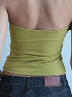 Women's Soft Halter Neck Top - Olive