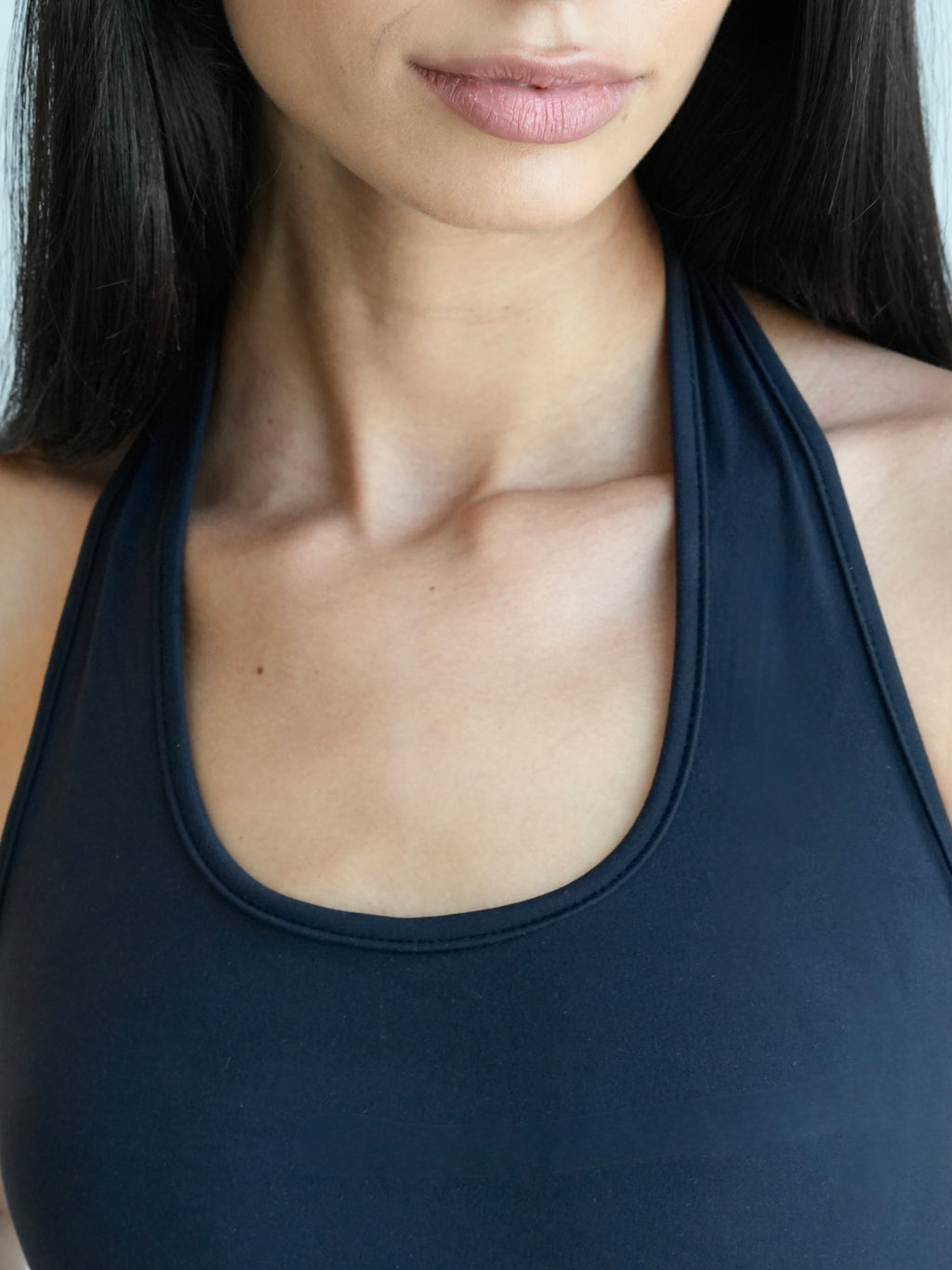 Women's Soft Halter Neck Top - Black