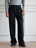 Men’s Tailored Wide Leg Pants – Black