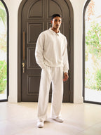 Unisex Wide Leg Pants - Light Grey