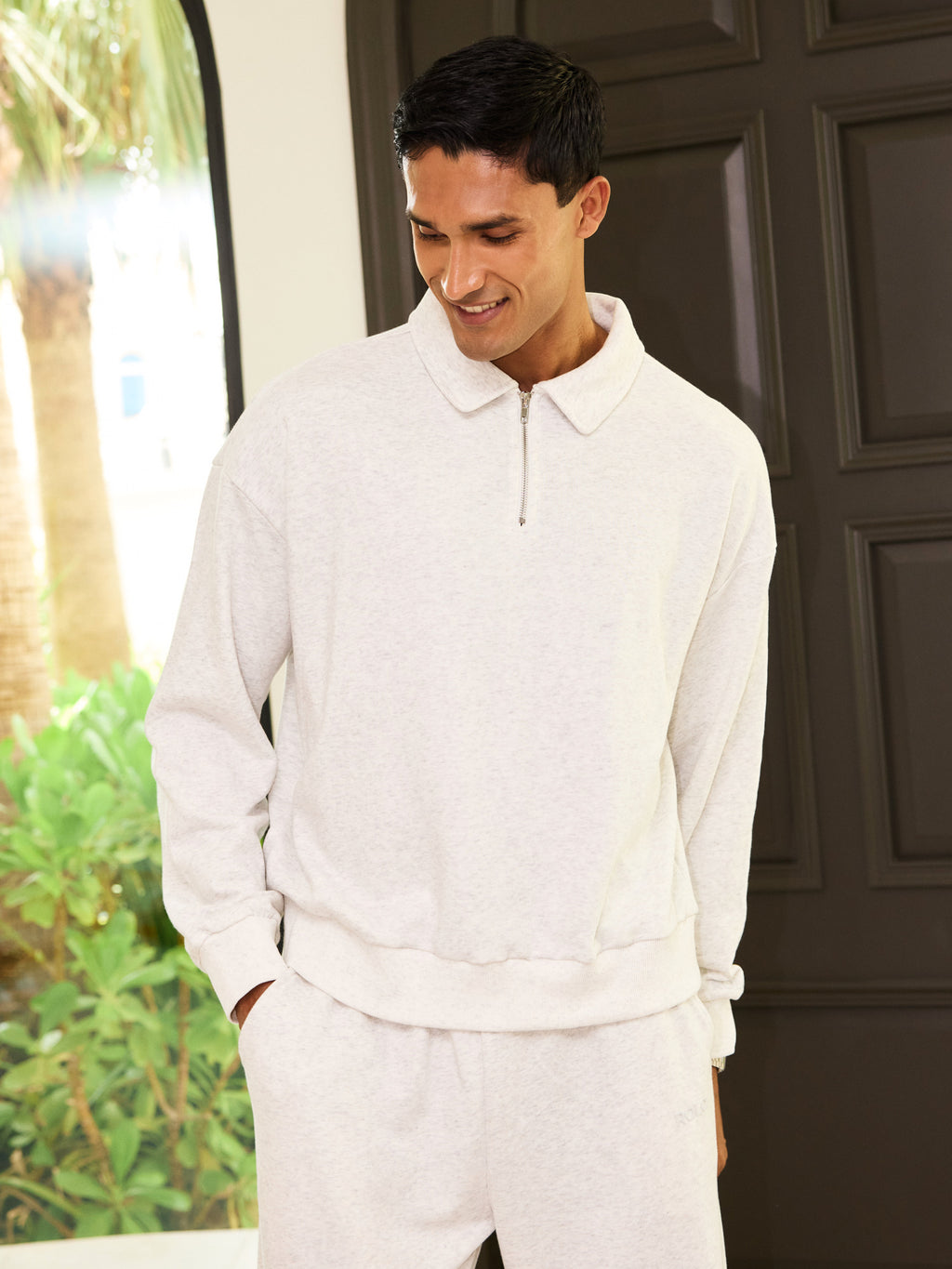 Men's Polo Long Sleeve - Grey
