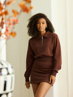 Women's Mini Skirt - Brown