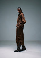 Women's Cropped Track Jacket - Brown