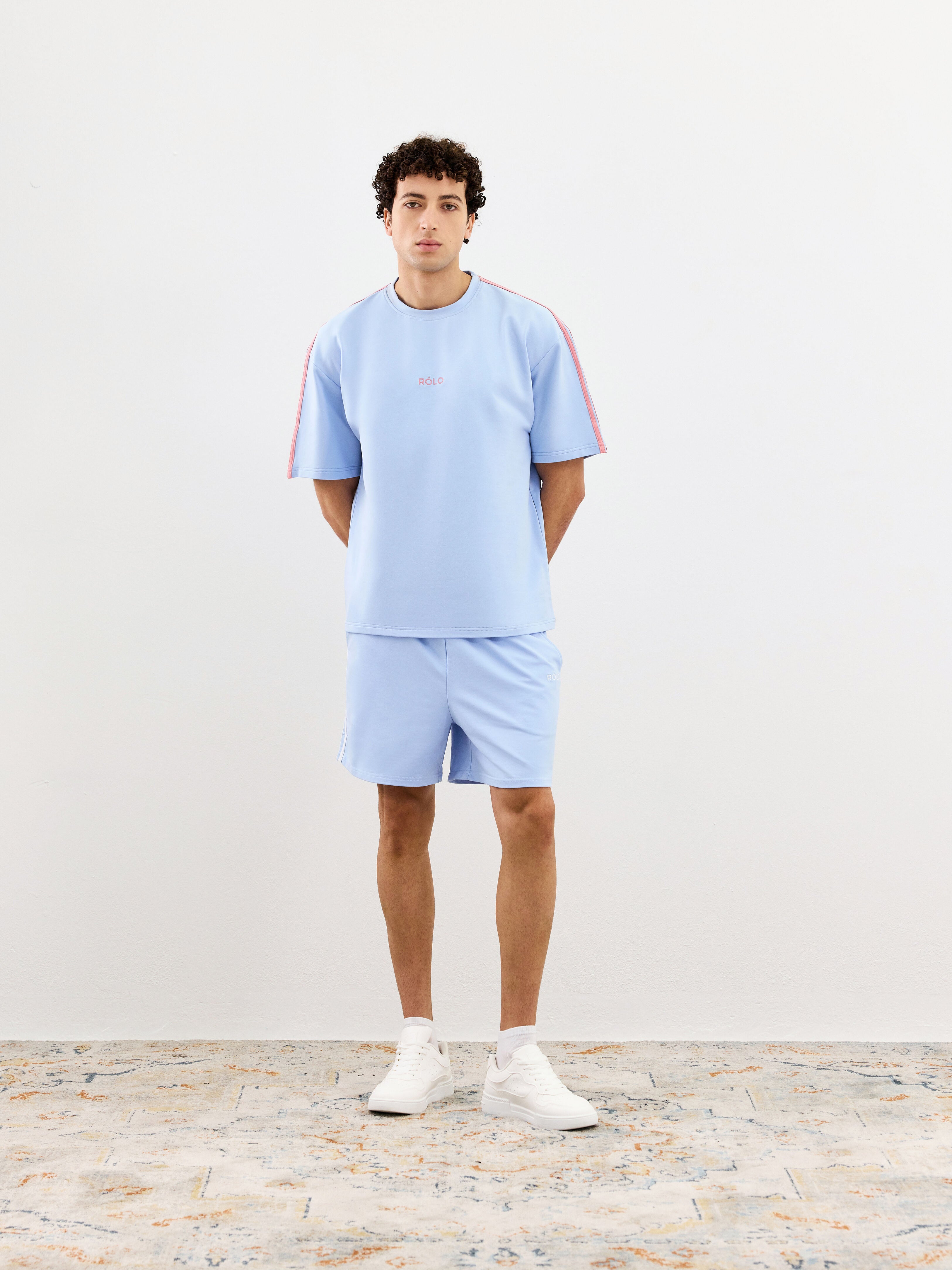 Oversized Crewneck Tee - Steel Blue