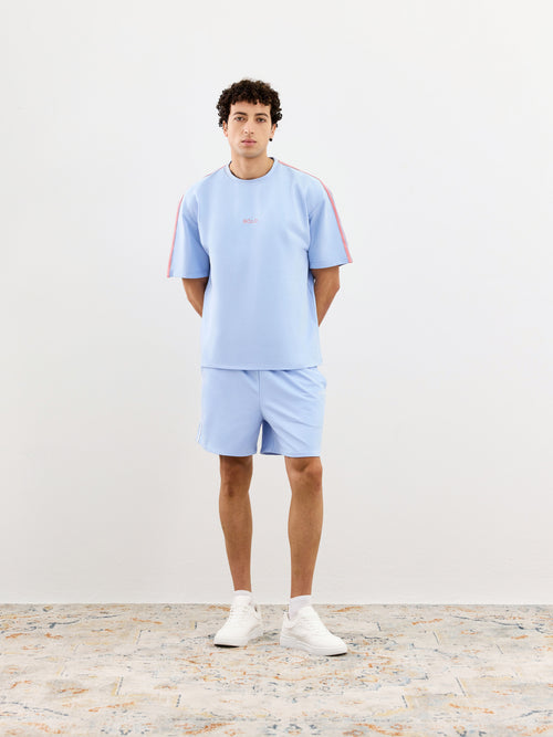 Oversized Crewneck Tee - Steel Blue