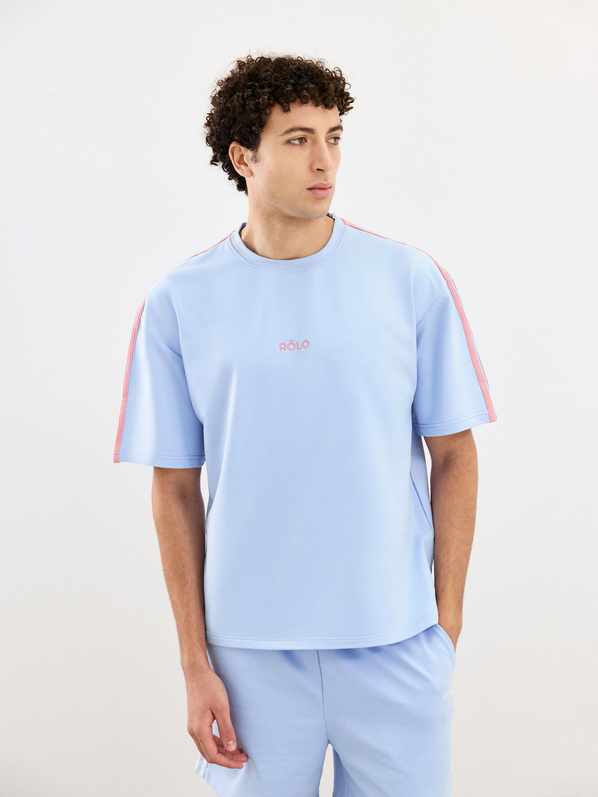 Oversized Crewneck Tee - Steel Blue