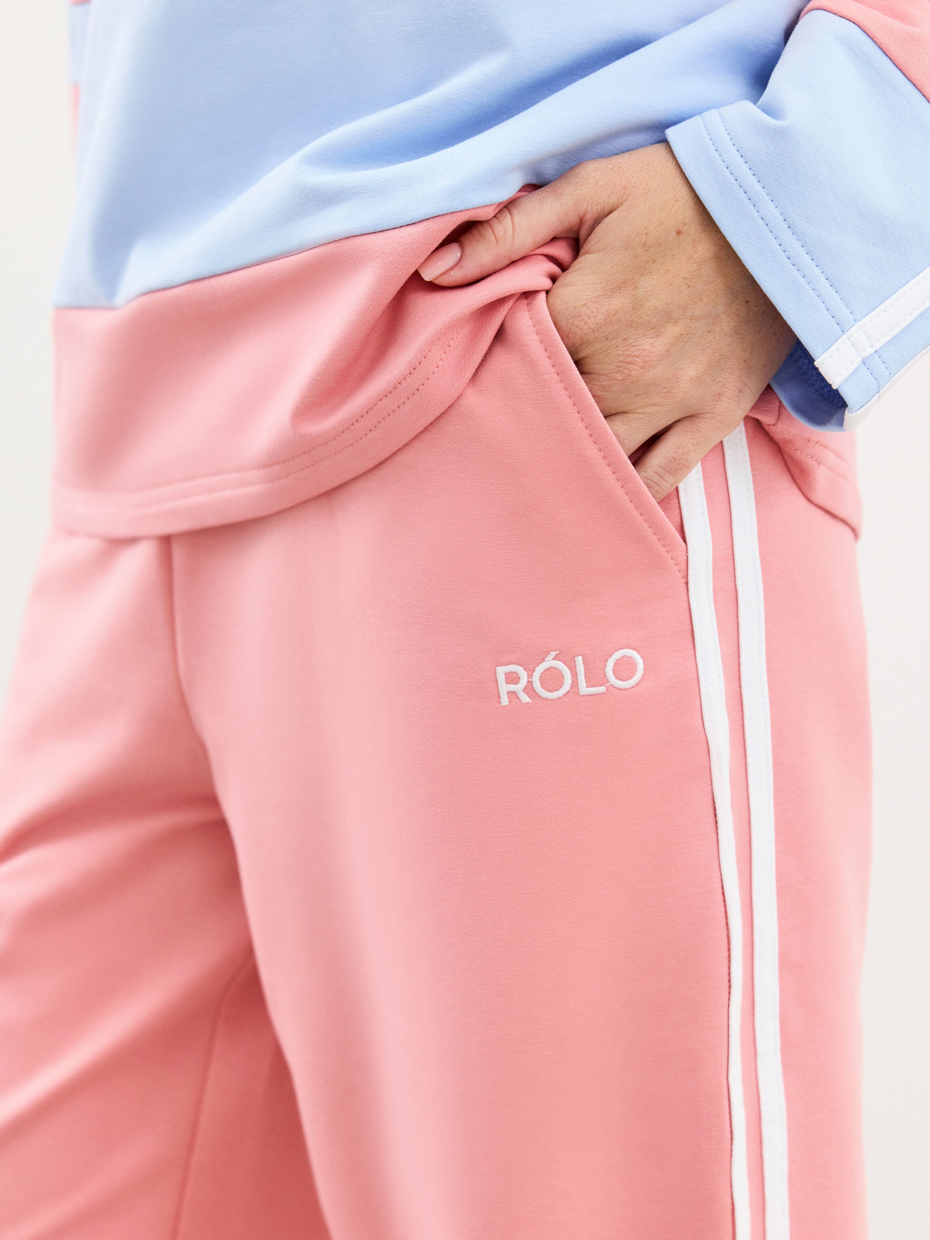 Relaxed Track Pants - Dusty Pink