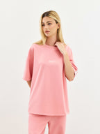 Oversized Crewneck Tee - Pink