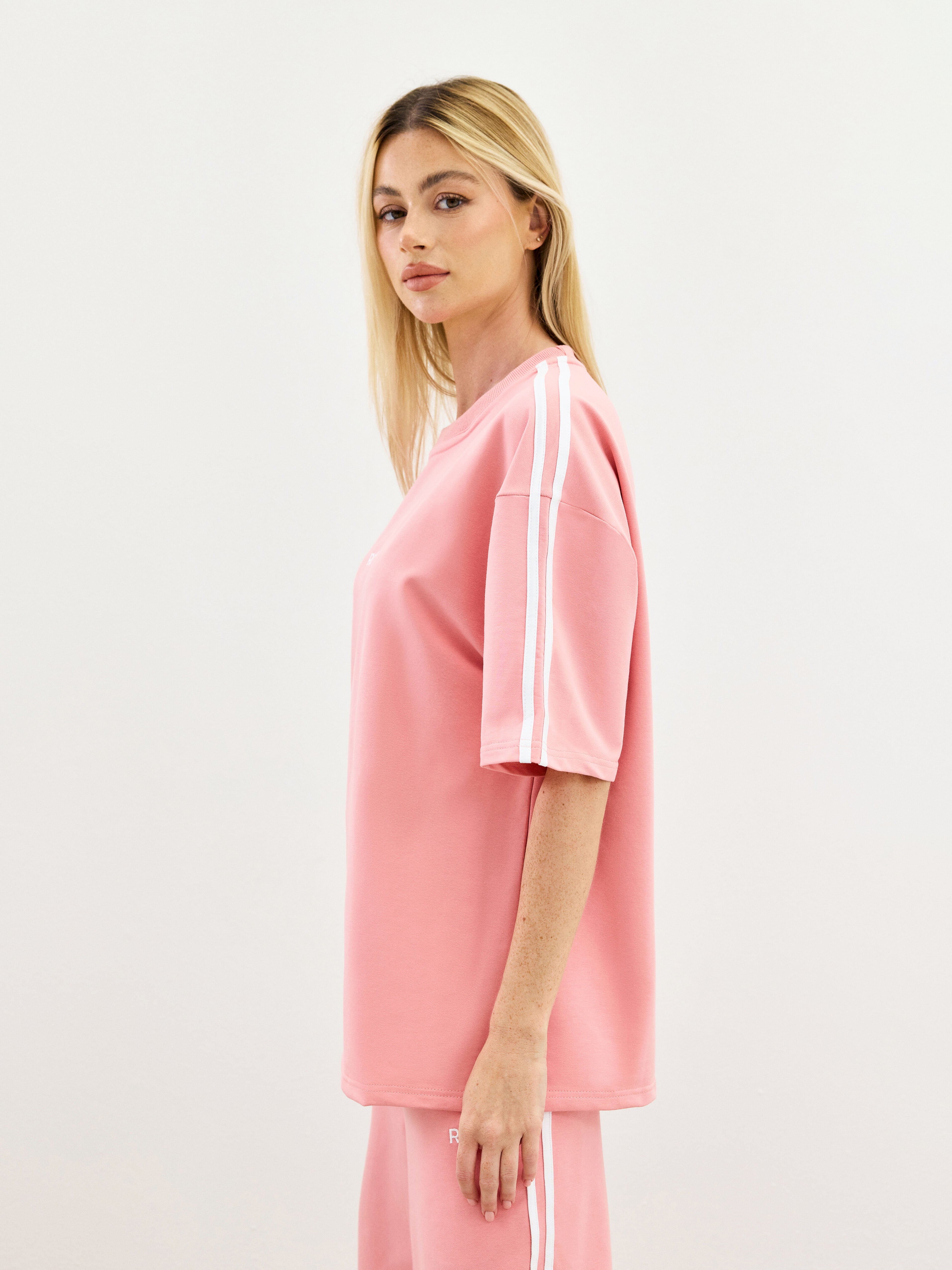 Oversized Crewneck Tee - Rose Pink