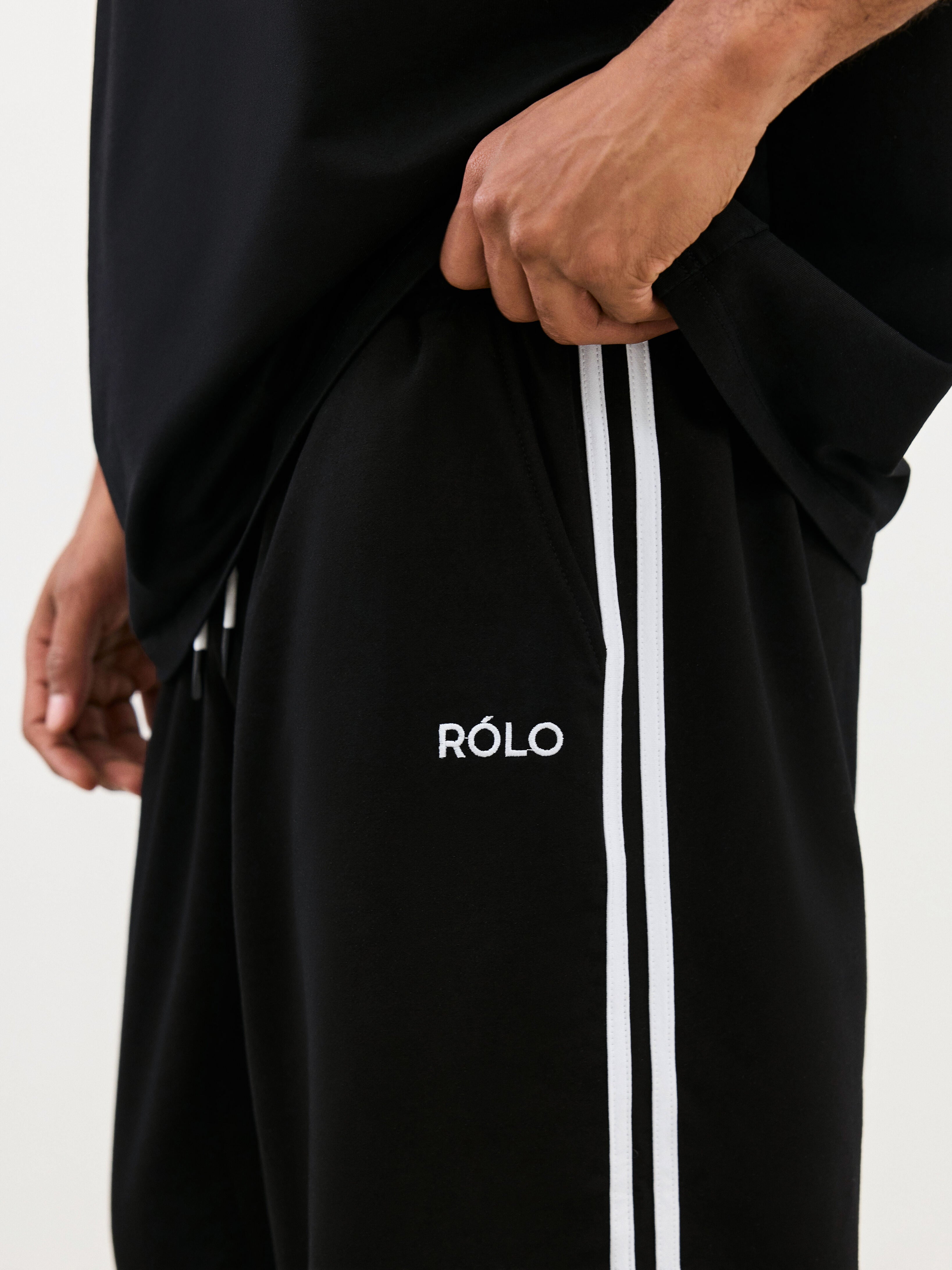 Relaxed Track Pants - Black