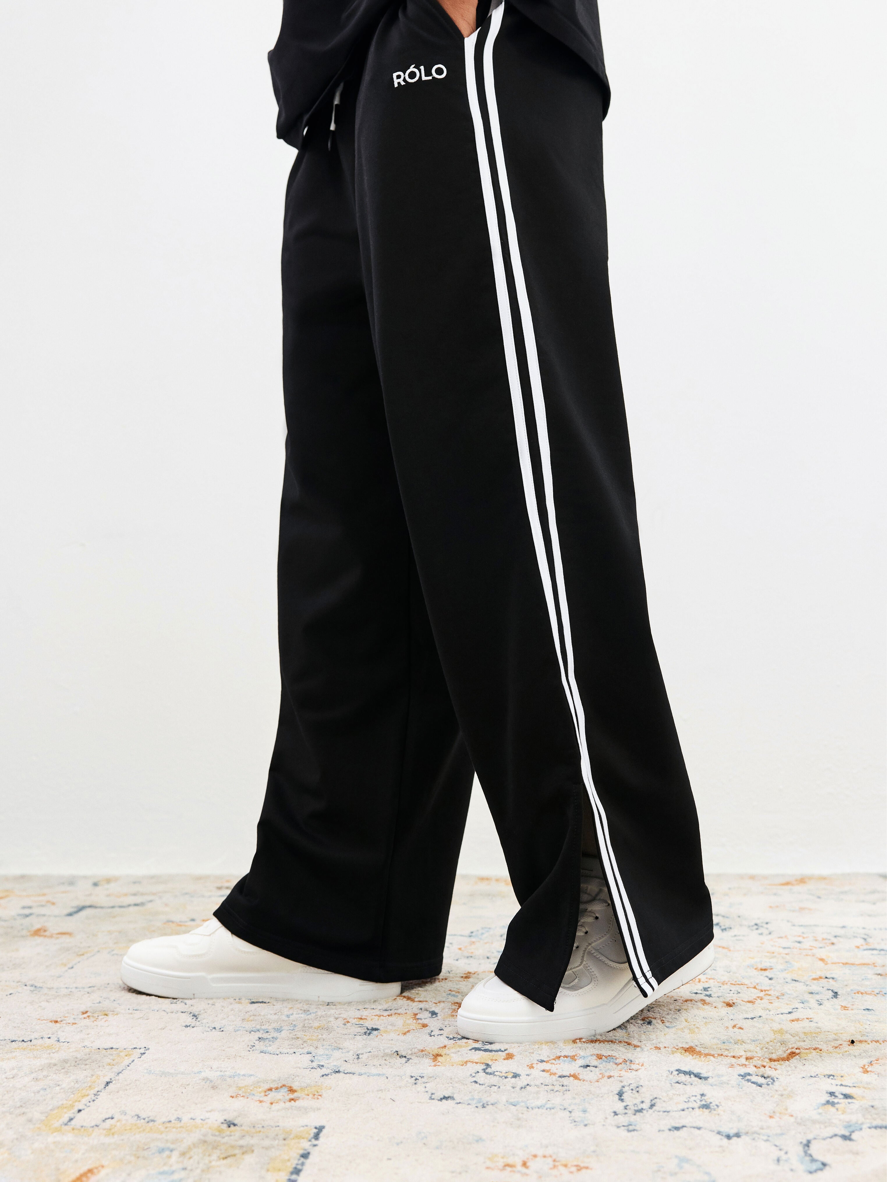 Relaxed Track Pants - Black