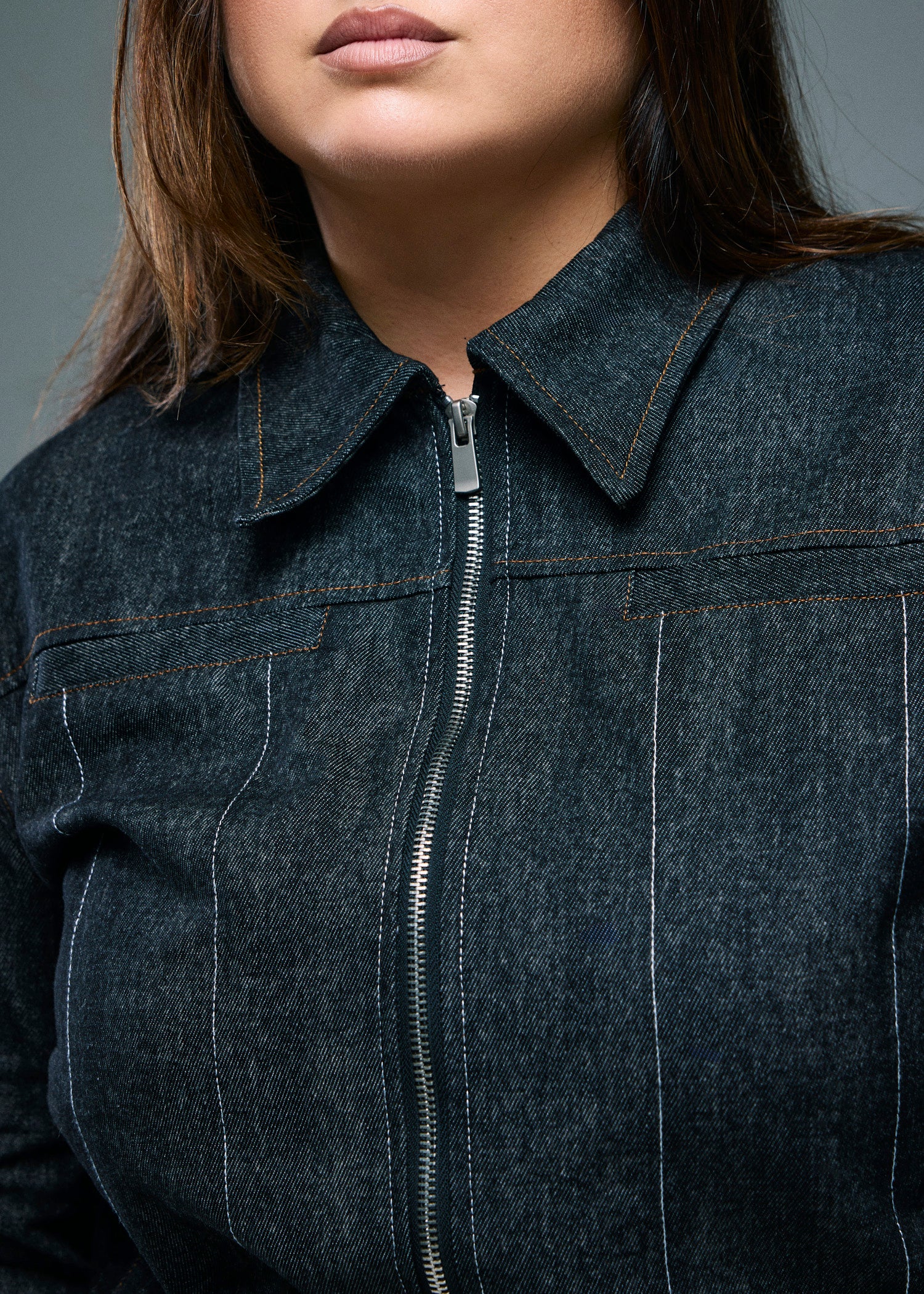 Women’s Dark Wash Denim Shirt