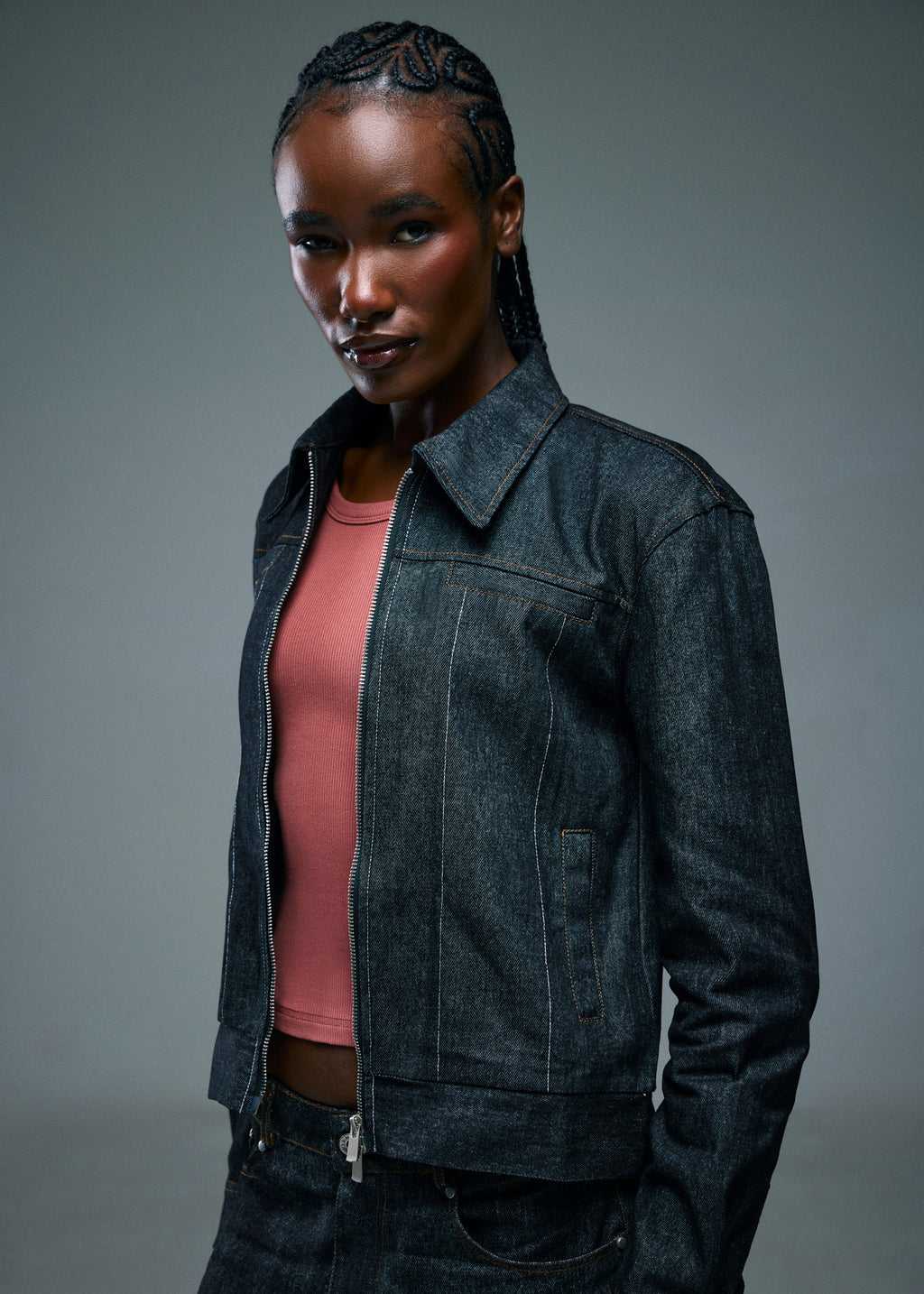 Women’s Dark Wash Denim Shirt