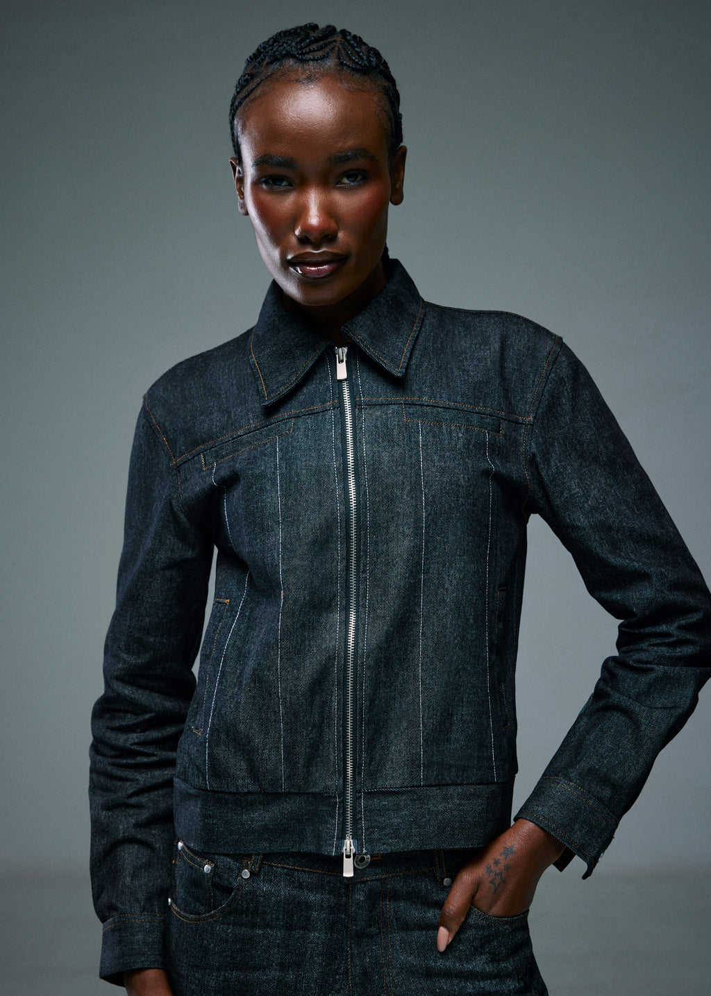 Women’s Dark Wash Denim Shirt