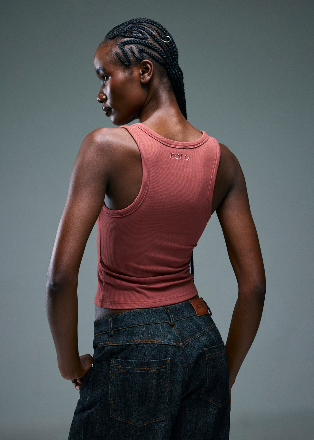 Women’s Ribbed Tank Top - Brick