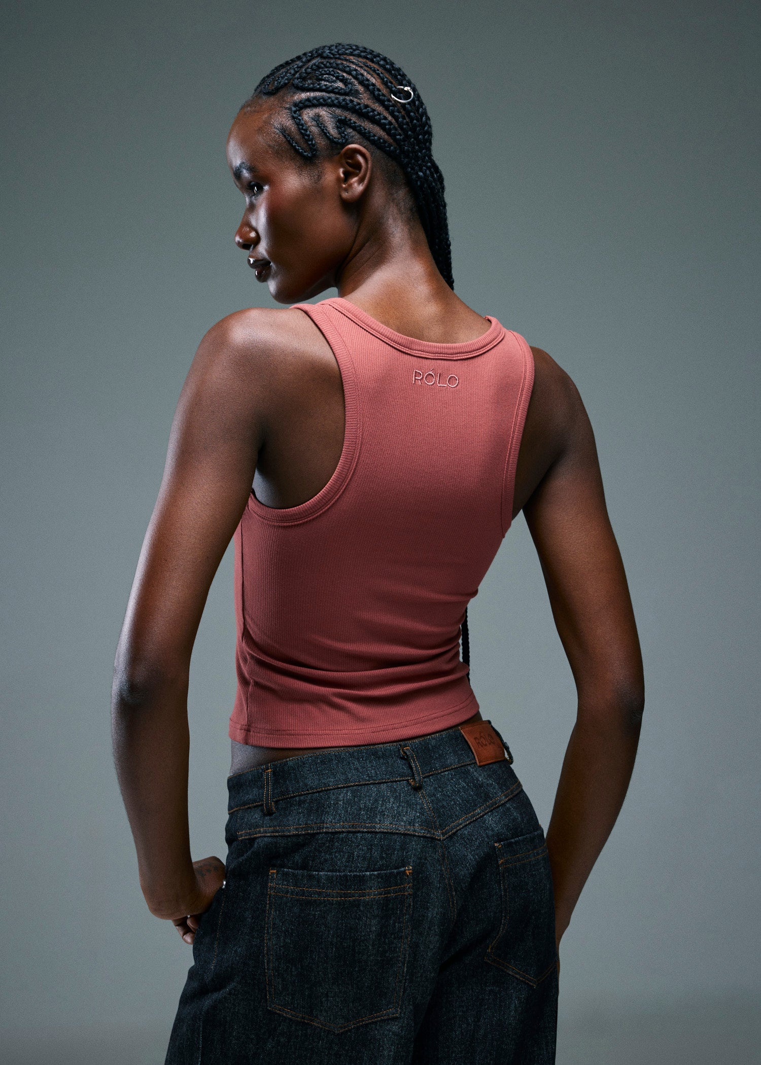 Women’s Ribbed Tank Top - Brick
