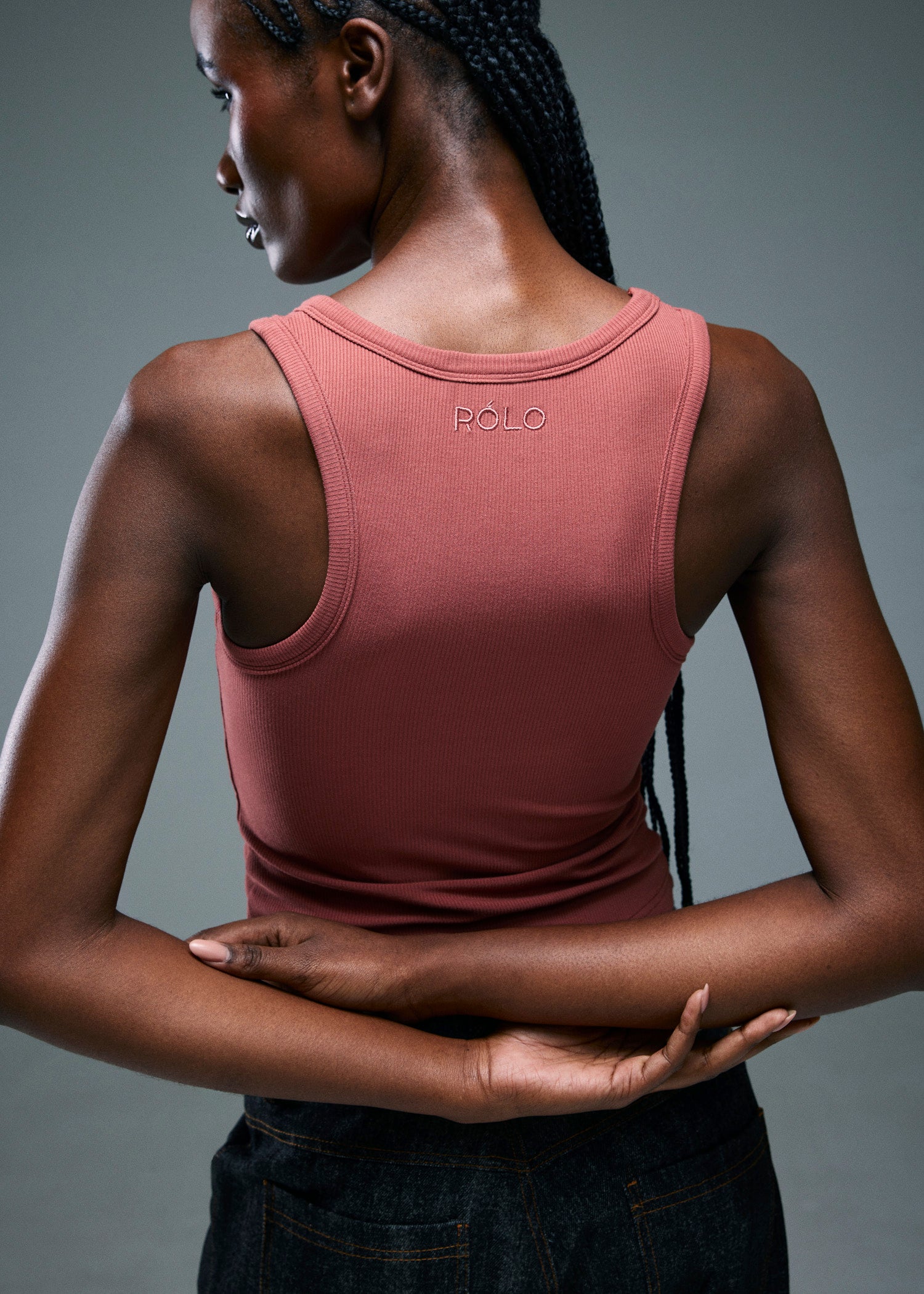 Women’s Ribbed Tank Top - Brick