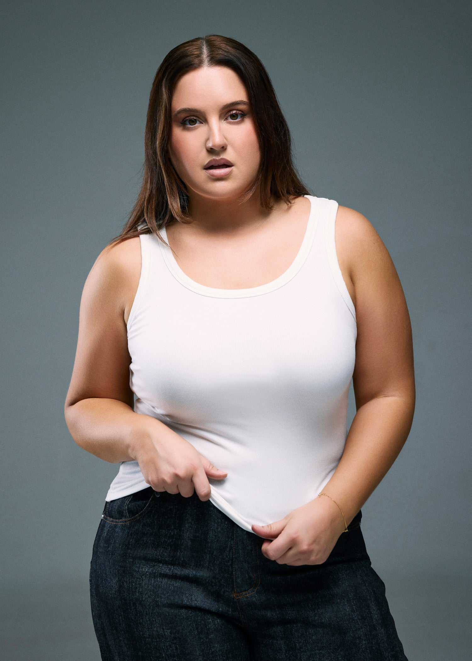 Women’s Ribbed Tank Top - Off White