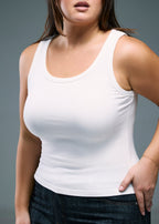 Women’s Ribbed Tank Top - Off White