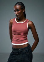Women’s Ribbed Tank Top - Brick