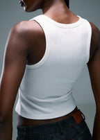 Women’s Ribbed Tank Top - Off White