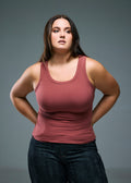 Women’s Ribbed Tank Top - Brick