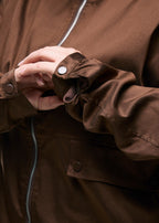 Women's Cropped Track Jacket - Brown