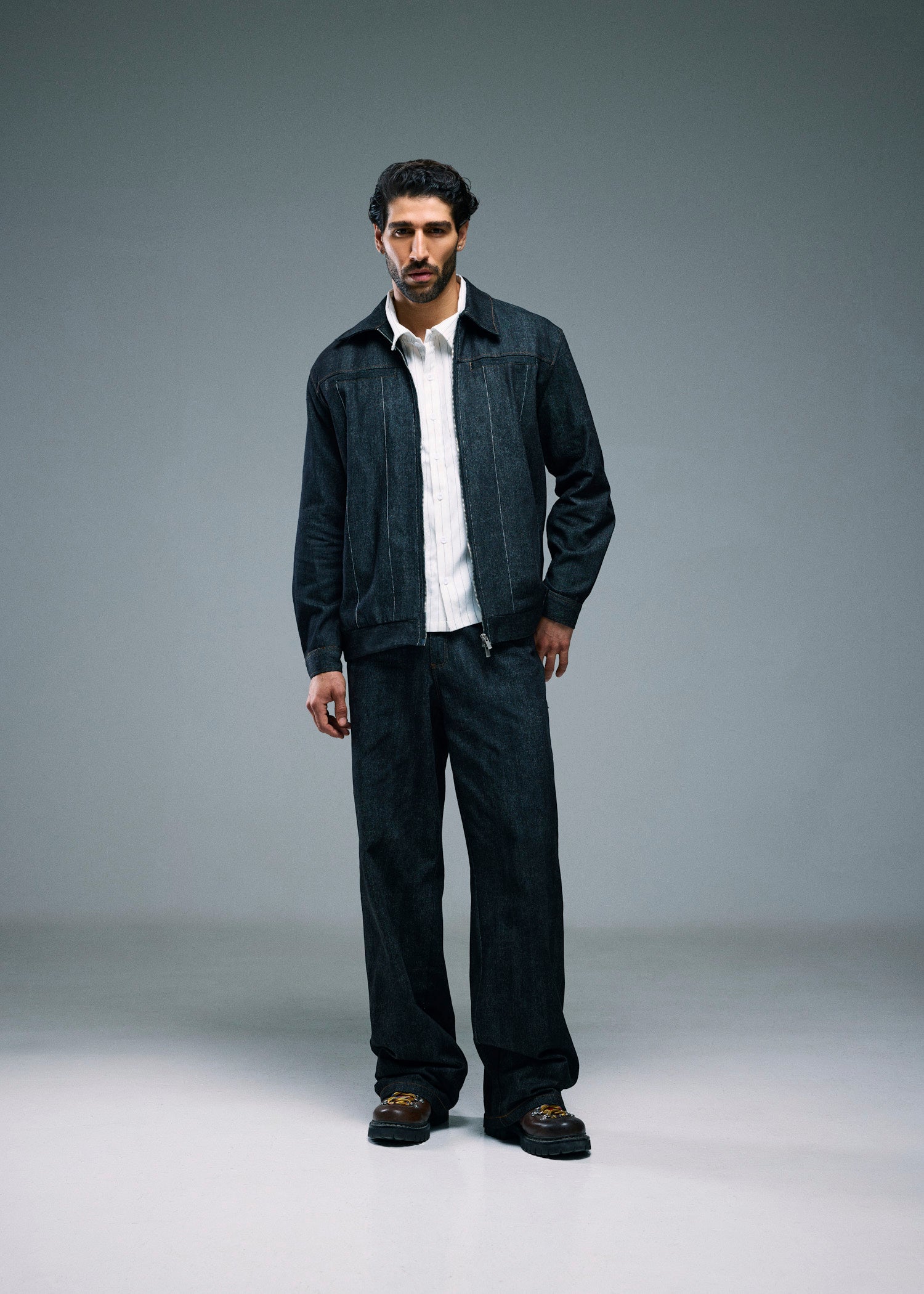 Men’s Dark Wash Denim Shirt