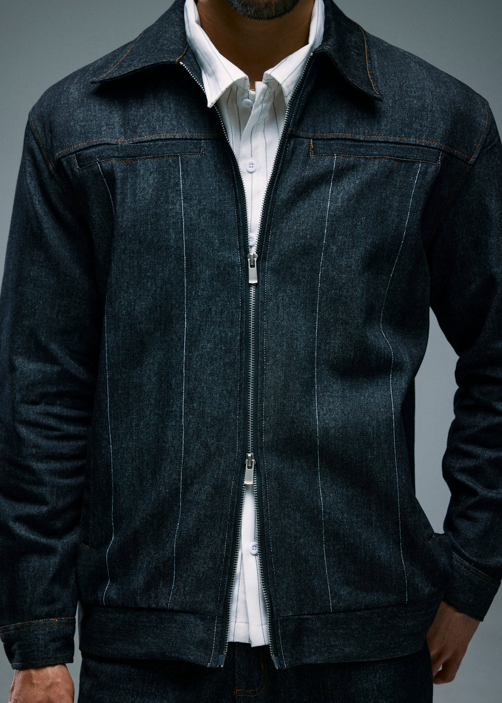 Men’s Dark Wash Denim Shirt