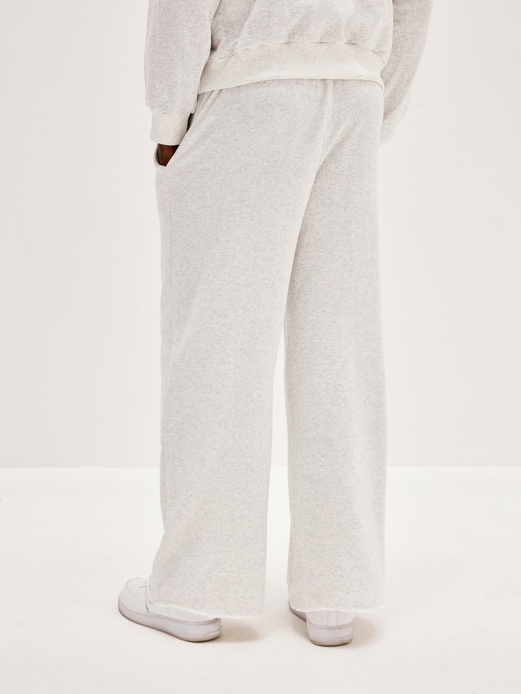 Unisex Wide Leg Pants - Light Grey