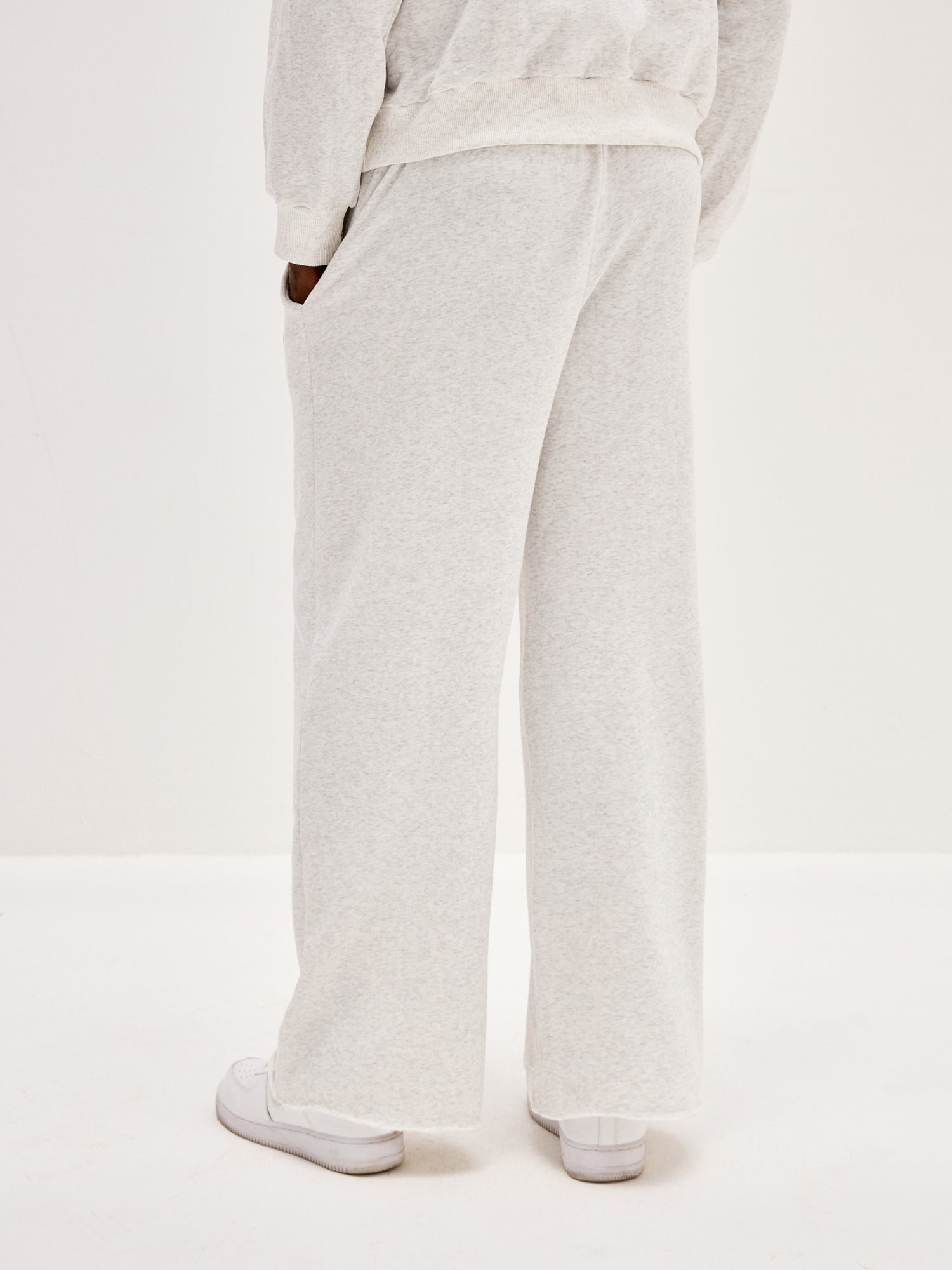 Unisex Wide Leg Pants - Light Grey
