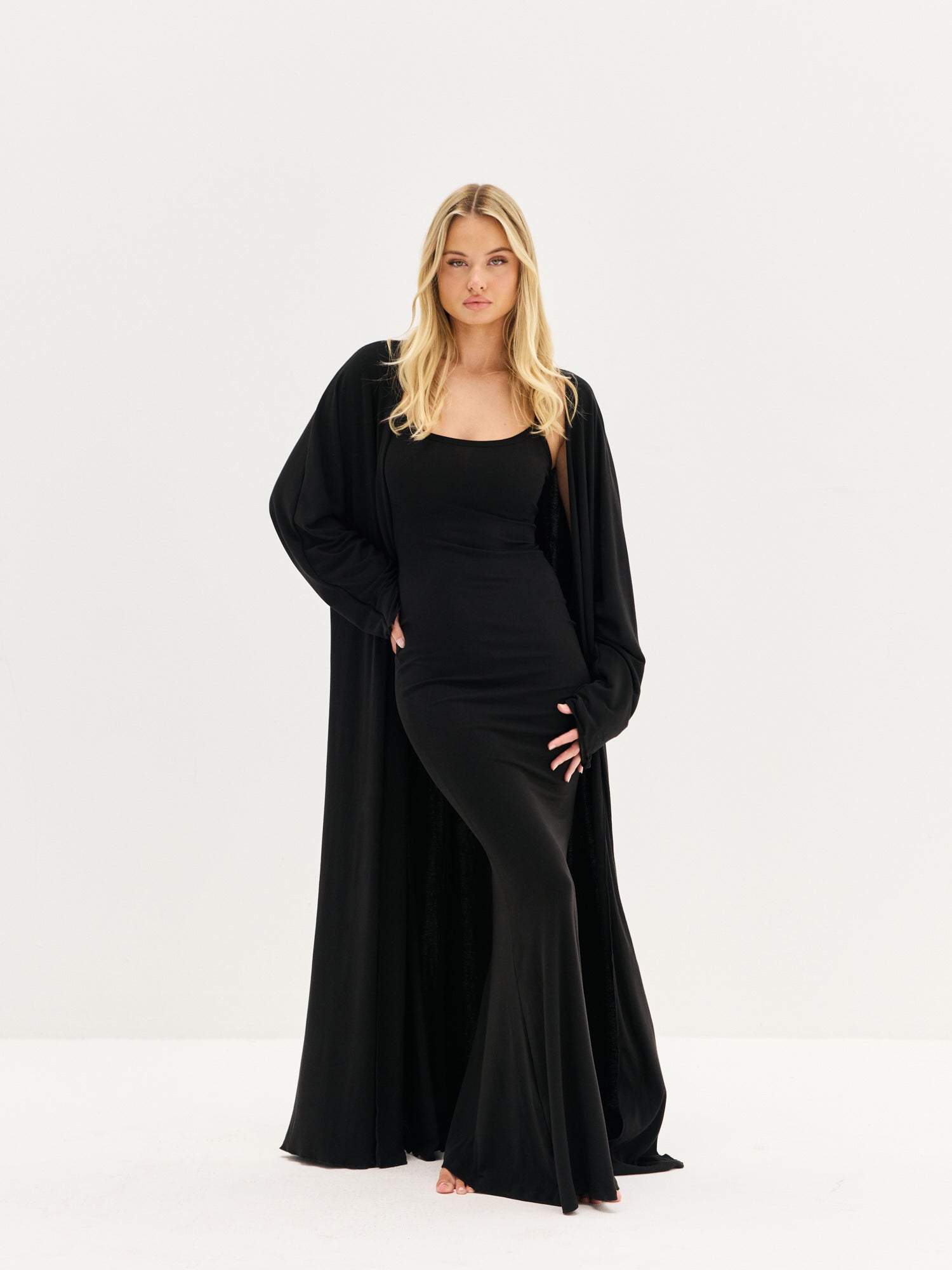 lounge dress Women's Soft Lounge Dress - Black