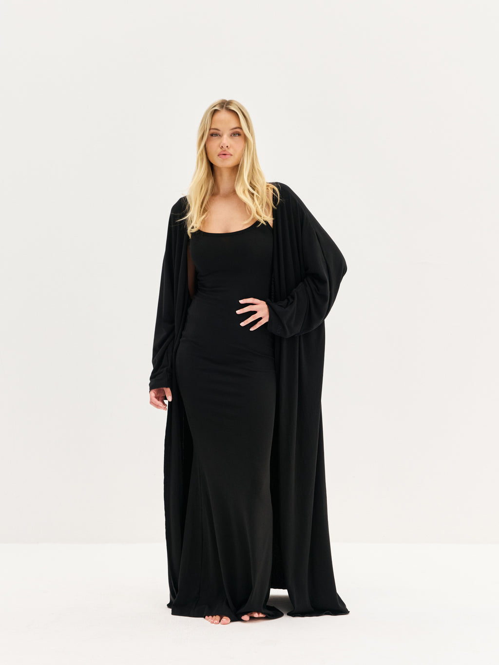 Women’s Soft Lounge Maxi Cardigan – Black