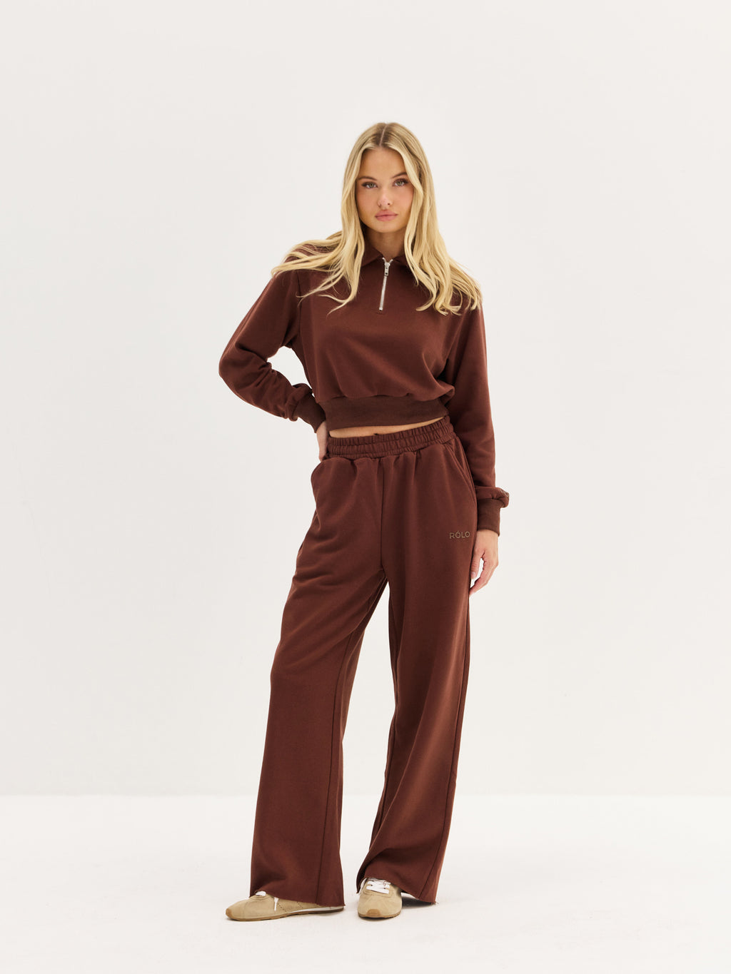 Unisex Wide Leg Pants - Brown