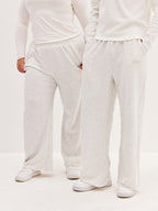 Unisex Wide Leg Pants - Light Grey