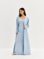Women’s Soft Lounge Maxi Cardigan – Dusty Blue