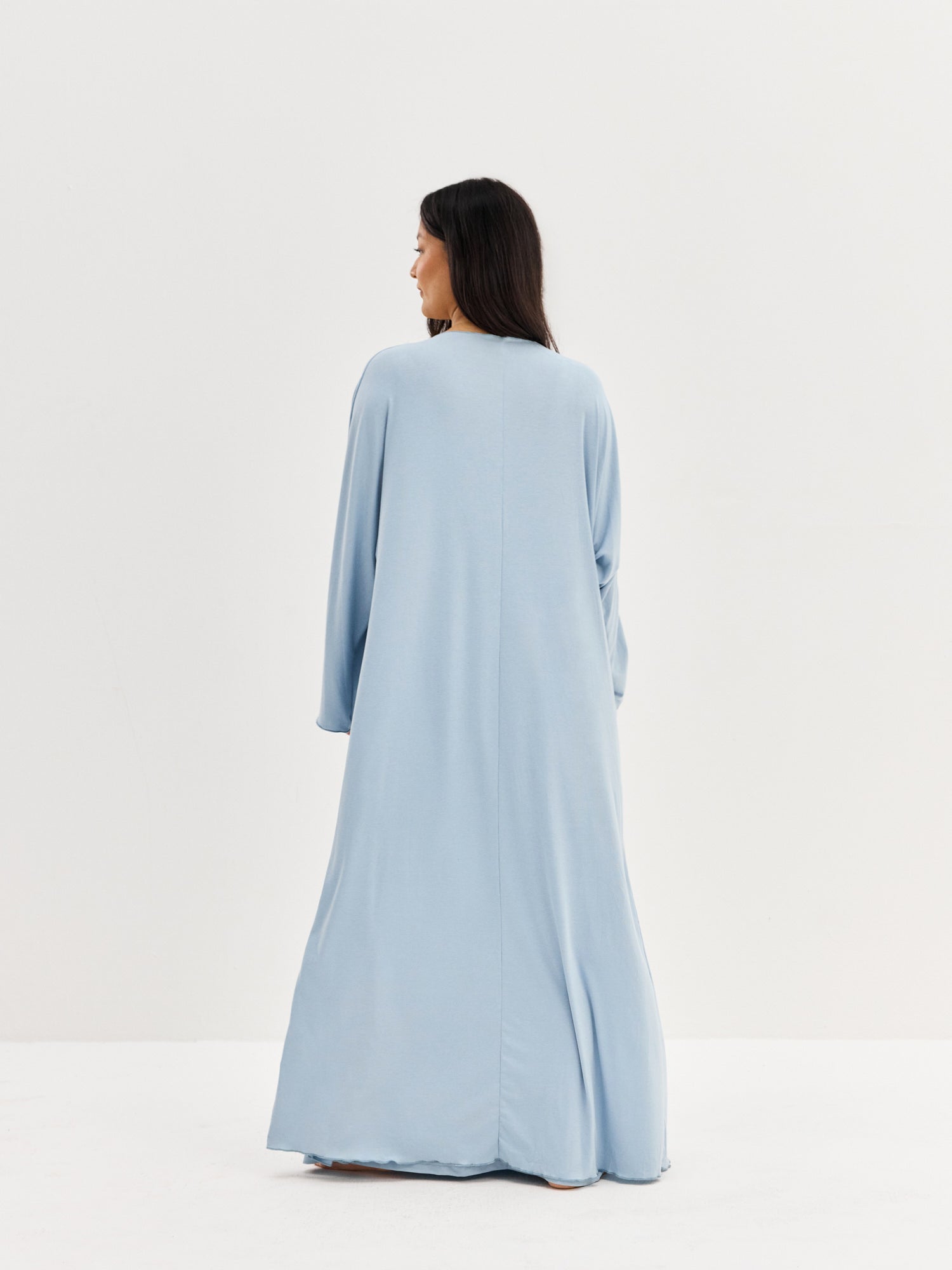Women’s Soft Lounge Maxi Cardigan – Dusty Blue