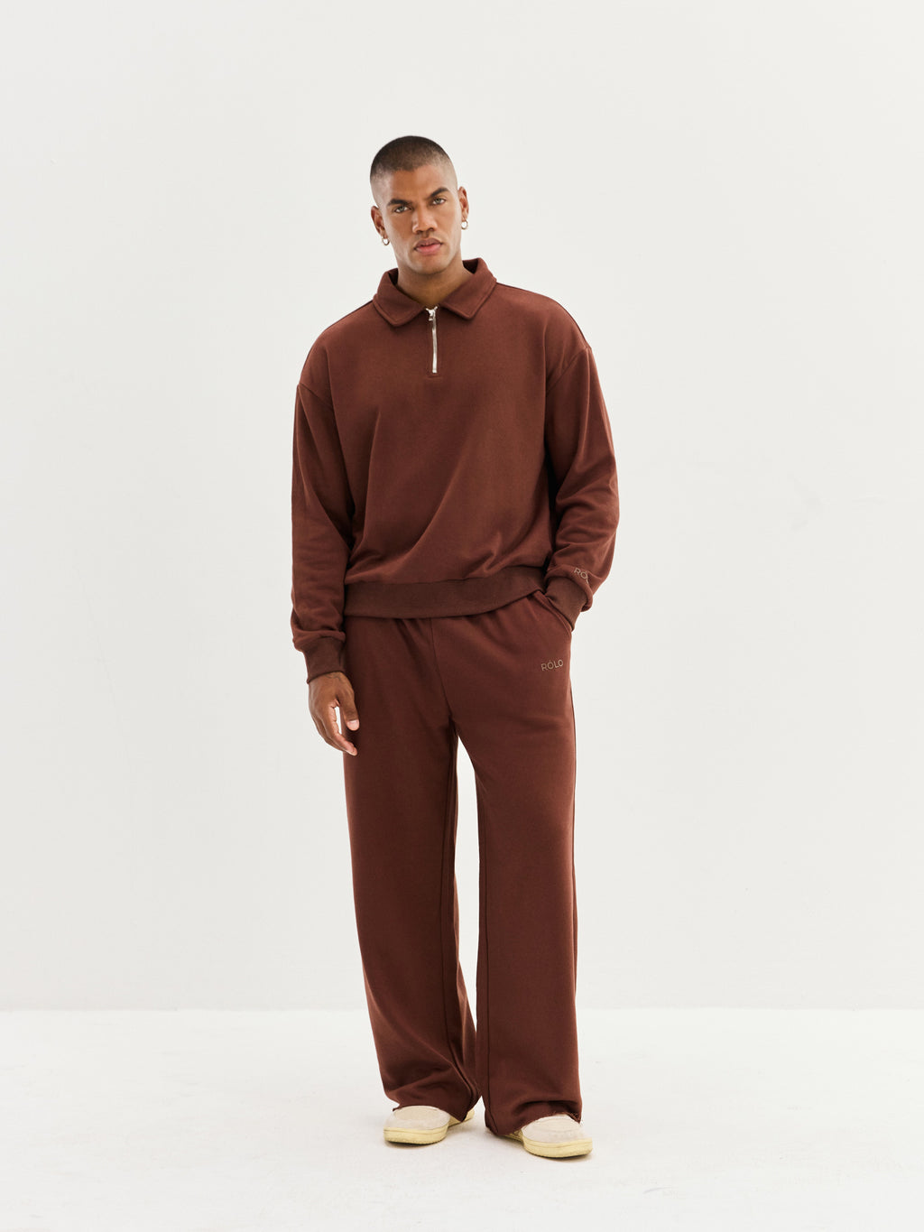 Unisex Wide Leg Pants - Brown