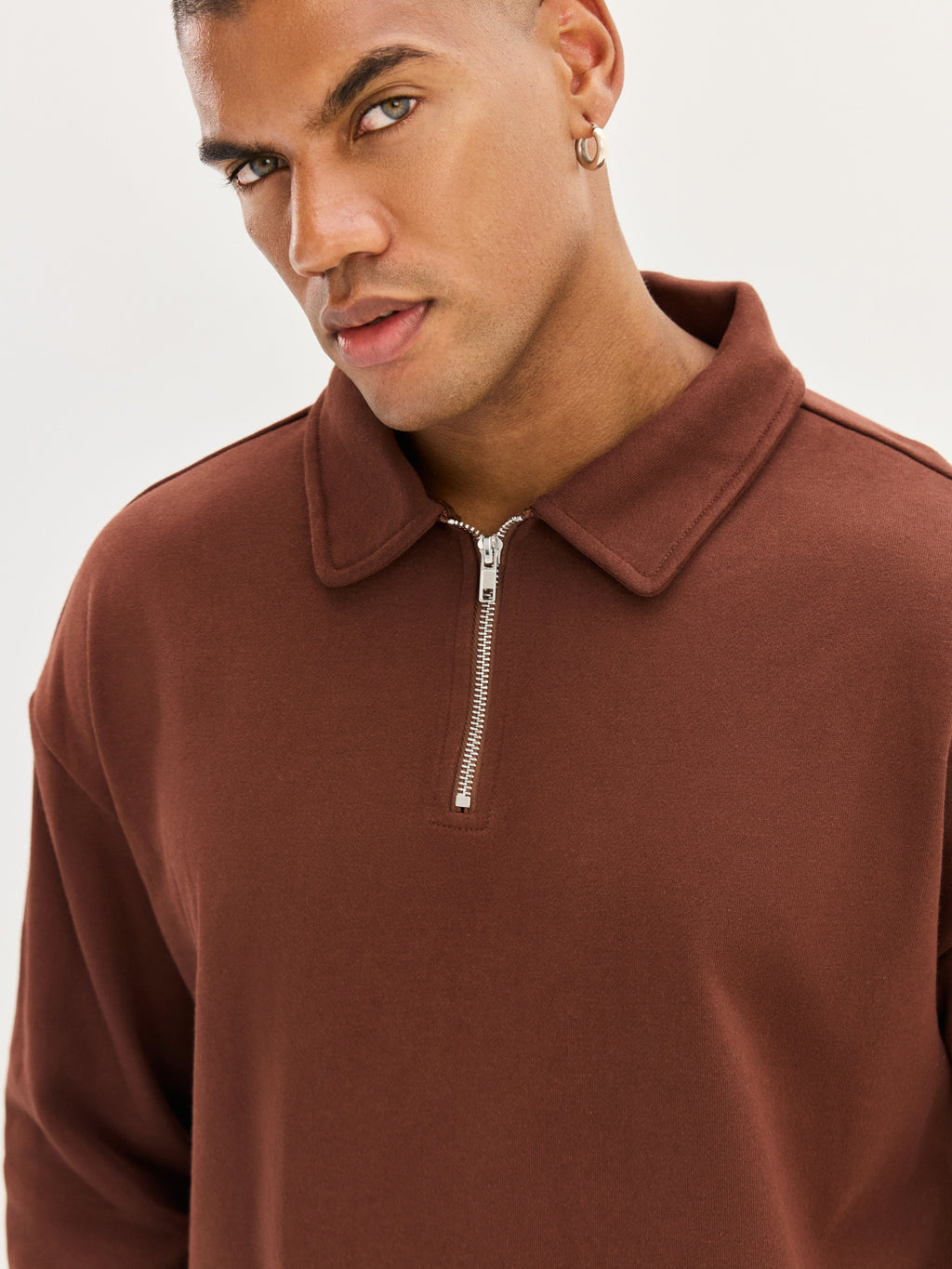 Men's Polo Long Sleeve - Brown