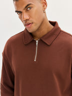 Men's Polo Long Sleeve - Brown