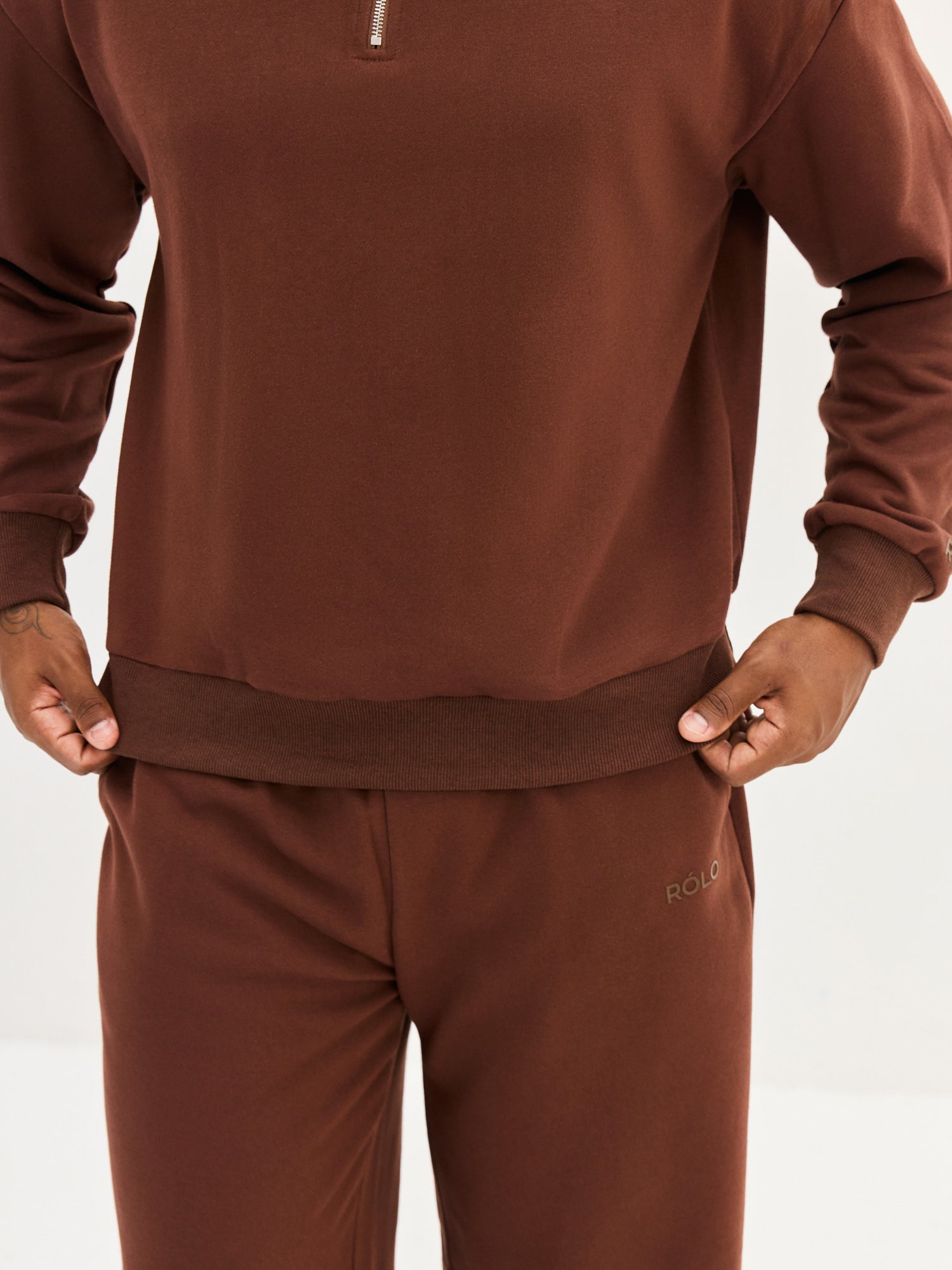 Men's Polo Long Sleeve - Brown