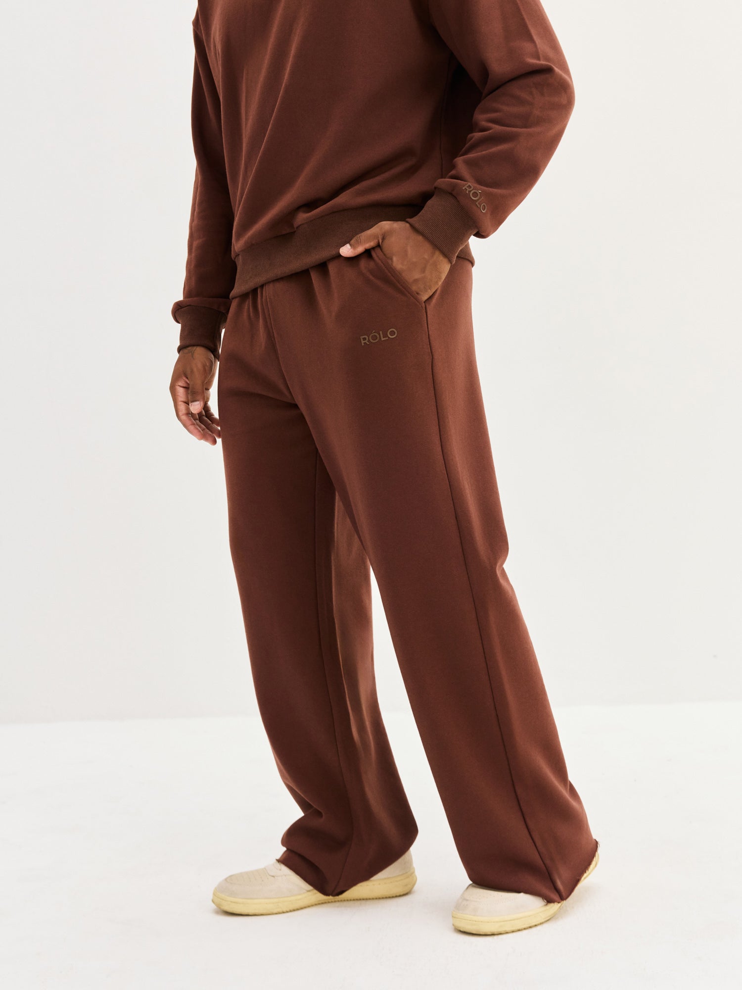 Unisex Wide Leg Pants - Brown