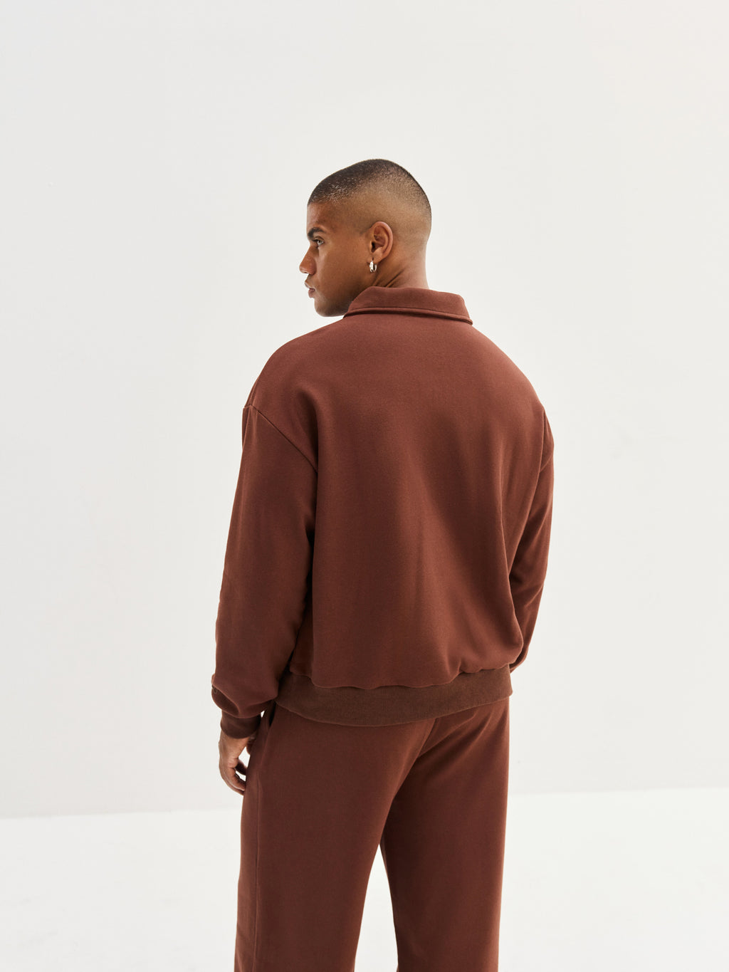 Men's Polo Long Sleeve - Brown
