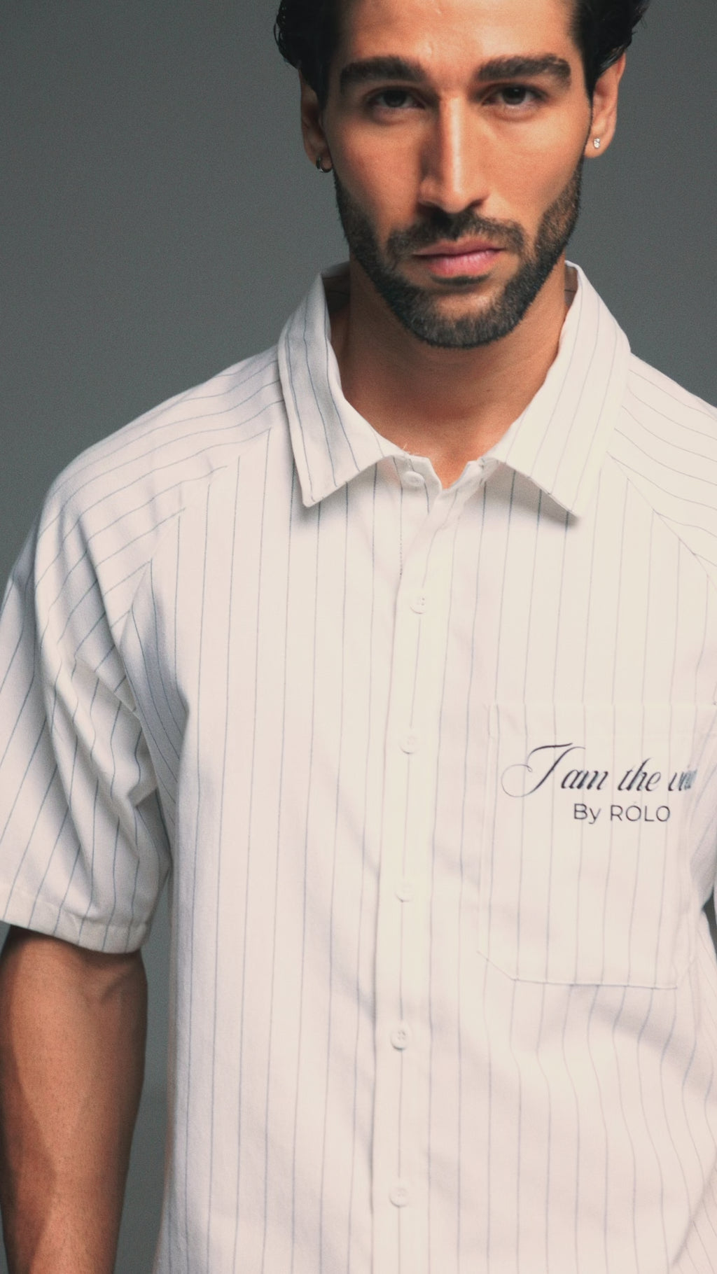 Men’s Short Sleeve Stripe Shirt - Off White