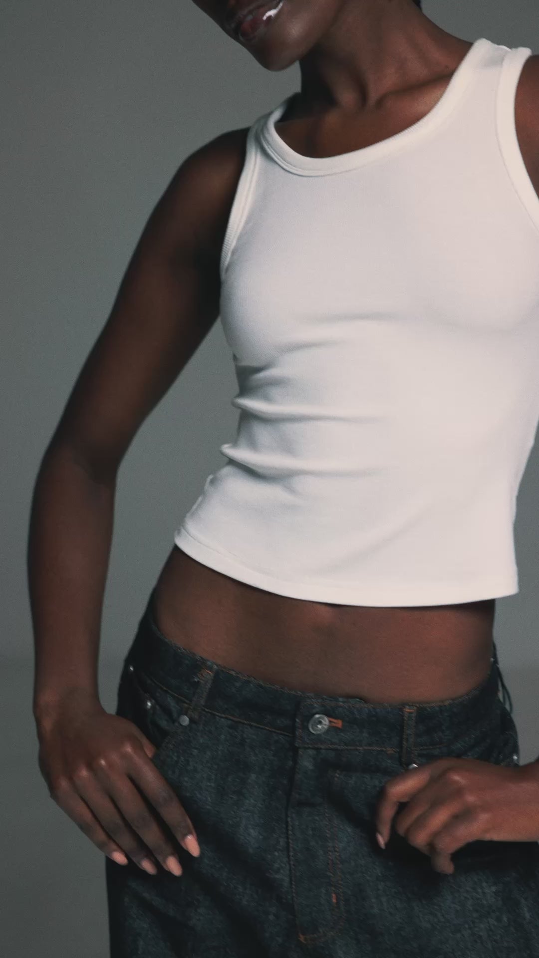 Women’s Ribbed Tank Top - Off White