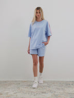 Oversized Crewneck Tee - Blue