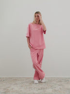 Oversized Crewneck Tee - Pink